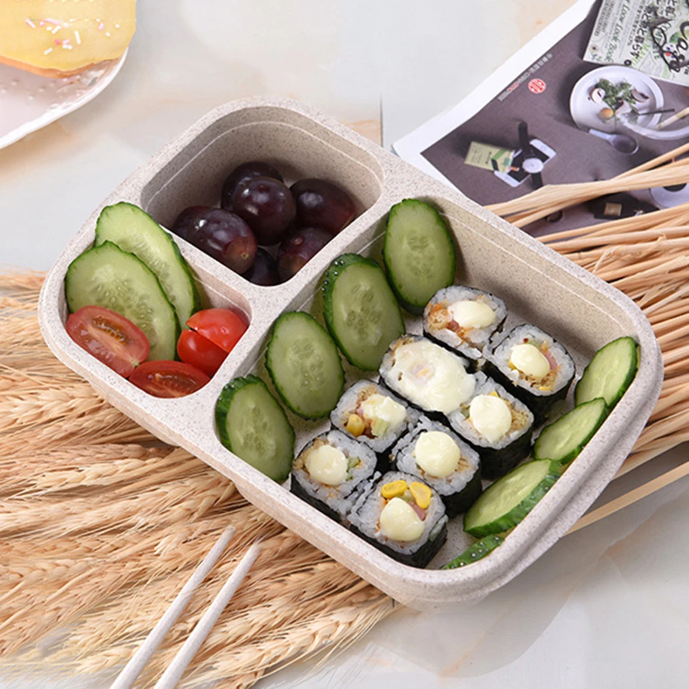 Отдельный 3 отделения полипропиленовая коробка для завтрака контейнер обеда