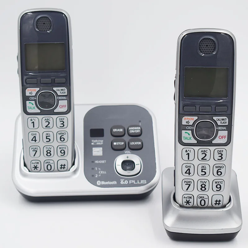 3 телефонов KX-TG7731 1,9 ГГц цифровой беспроводной телефон DECT 6,0 Ссылка до ячейки через Bluetooth беспроводной телефон с автоответчик