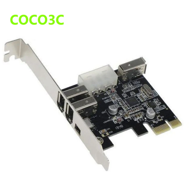 PCie 3 IEEE 1394A контроллер карты совершенное видео/аудио Firewire портов для PCI Express