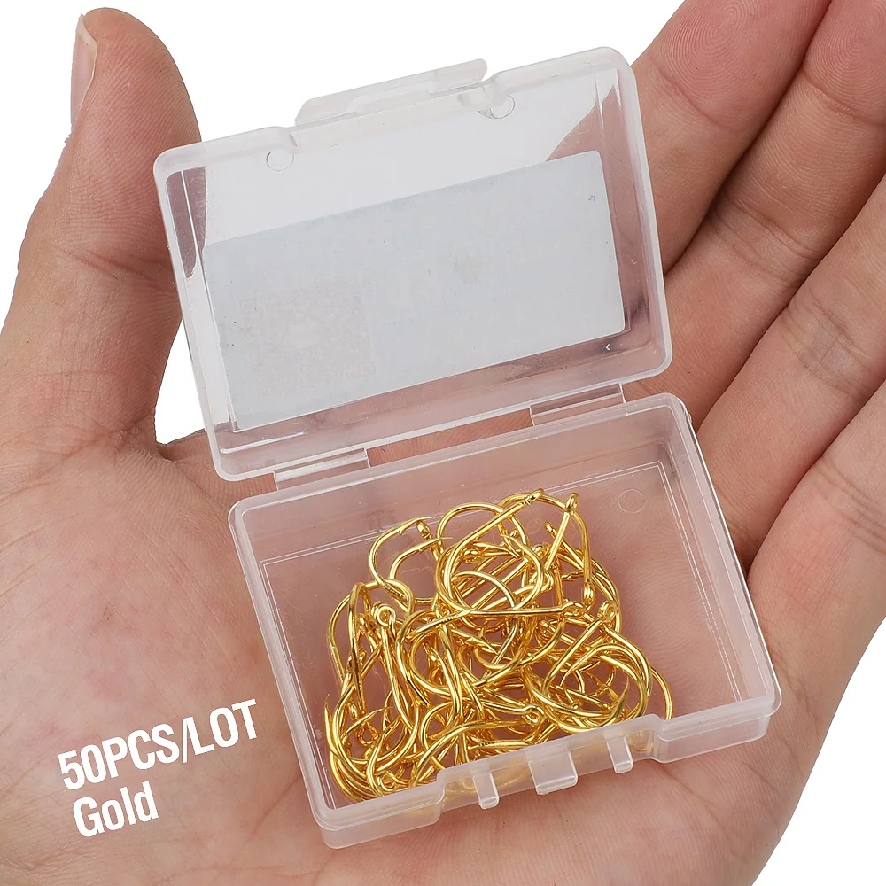 Рыболовные крючки DONQL из высокоуглеродистой стали набор рыболовных крючков 50 шт.