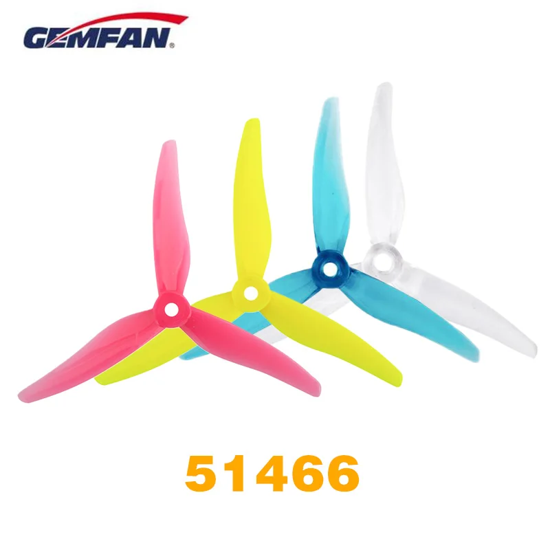 Gemfan 51466 5 дюймов 3 лопасти/tri blade пропеллер реквизит совместимый Xing 2207 2208 2306