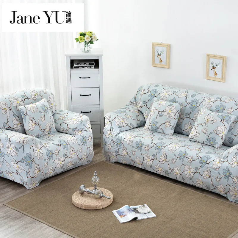 Чехол для дивана JaneYU 2019 эластичные Чехлы дешевые тканевые из спандекса с принтом