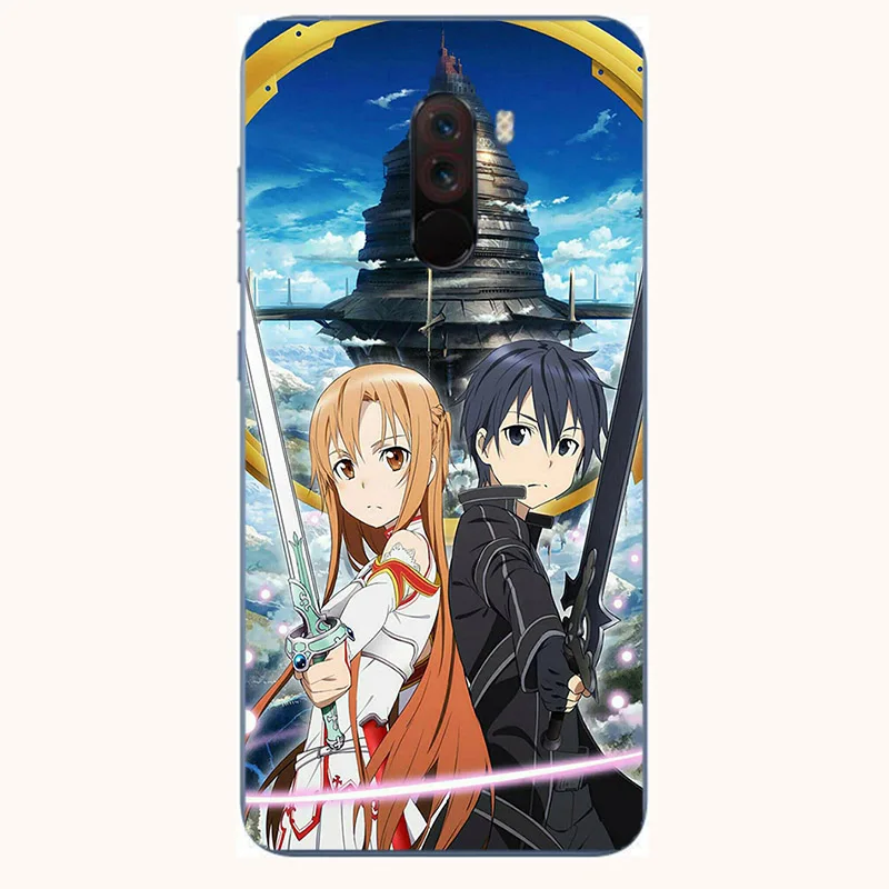 Sword Art Online Anime Manga Silicone Case For Xiaomi PocoPhone Poco F1 F2 M2 M3 C3 F3 X2 X3 GT NFC Pro Smart Phone Print Cover | Мобильные