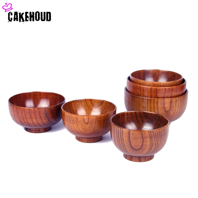 CAKEHOUD Новая натуральная деревянная чаша jujube суп рисовые миски для лапши детская посуда кухонная посуда для кормления детей чаши для детей