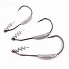 10 шт.лот рыболовный крючок с зазубринами, пригодный для техасской Каролины, Флориды, рыболовные снасти, однорыболовный крючок