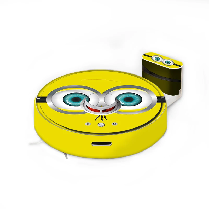 minion Наклейка для роботов-пылесосов Roborock S50 S51 S55, украшенная защитной пленкой Миньон, оранжевая, цветная полоска, мультяшный дизайн - Цвет: minion