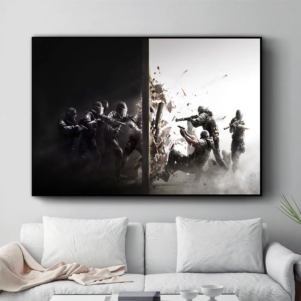 Rainbow Six Siege видео игры холст Художественная печать живопись Современная Настенная картина домашний Декор Спальня Декоративные плакаты без рамки Quadro - Цвет: 6