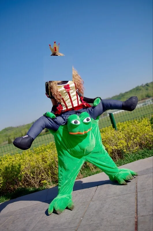 Ездить на лягушка костюмы PP Хлопок плюшевая маскарадный костюм Взрослый размер