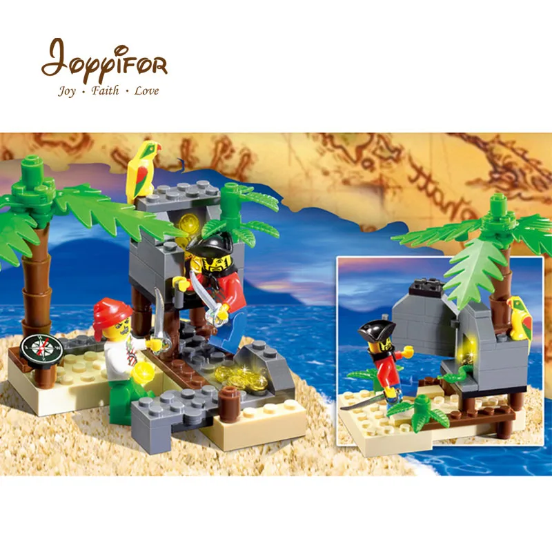 Joyyifor 95PCS Pirate Ship Captain Building Blocks Kids Gift Friends Construction Educational Toys for Children Christmas | Игрушки и