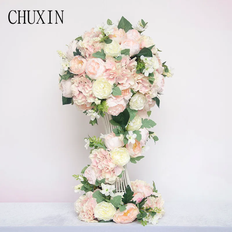Artificial Rose Hydrangea + candle holder DIY wedding table flower holiday celebration decoration fake birthday gift | Дом и сад