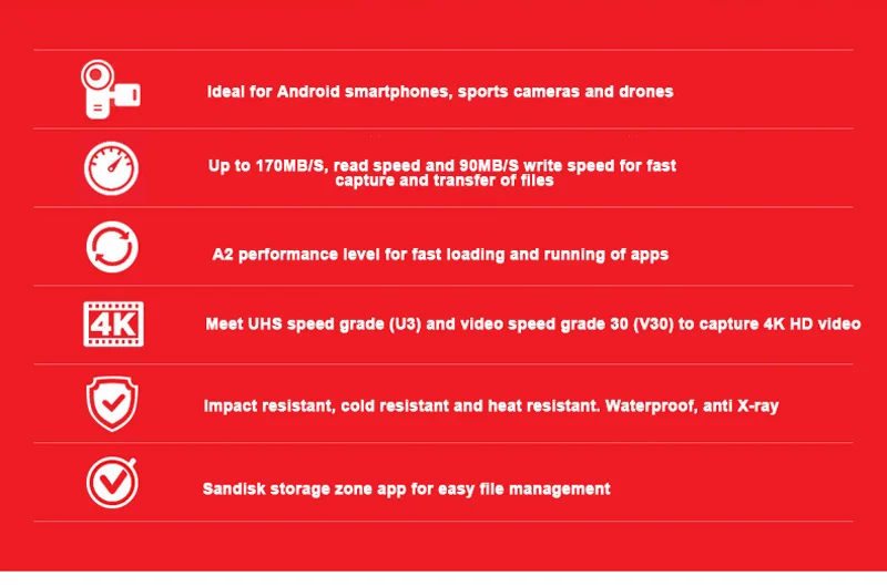 Sandisk extreme pro Micro SD карта скорость чтения до 170 МБ/с./с 64 Гб U3 V30 A2 флеш-карта памяти TF карта cartao de memoria 4K UHD microsd