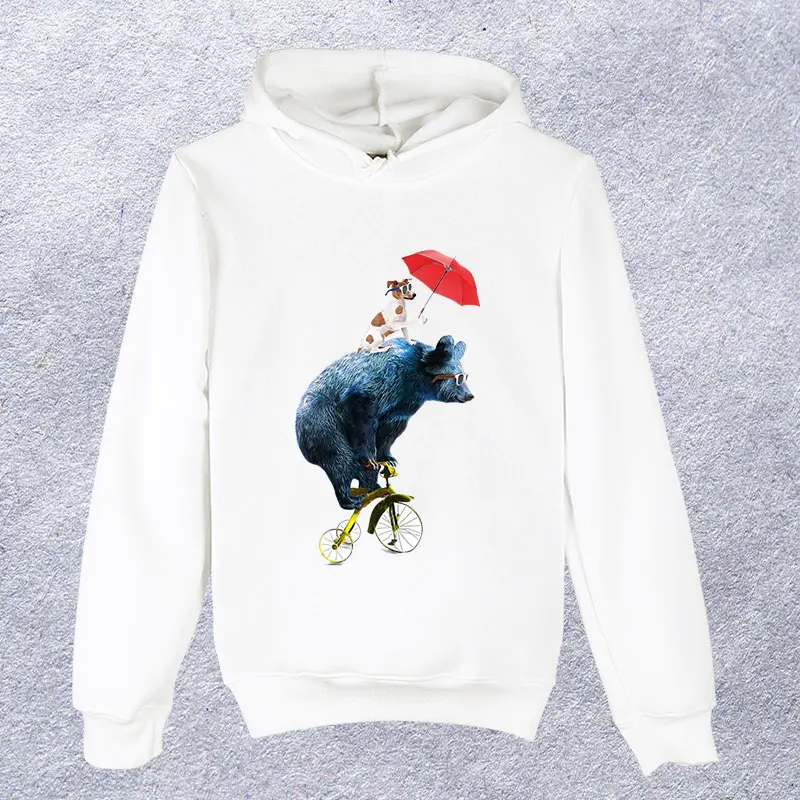 Новые 2018 акробатика животных толстовки Женщины Брендовая Мужская толстовка