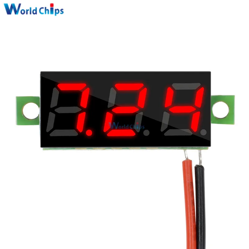 0,28 дюймов 2,5 V-30 V Мини цифровой вольтметр Напряжение метр тестер Красный светодиодный Экран электронный Запчасти аксессуары Цифровой вольтметр