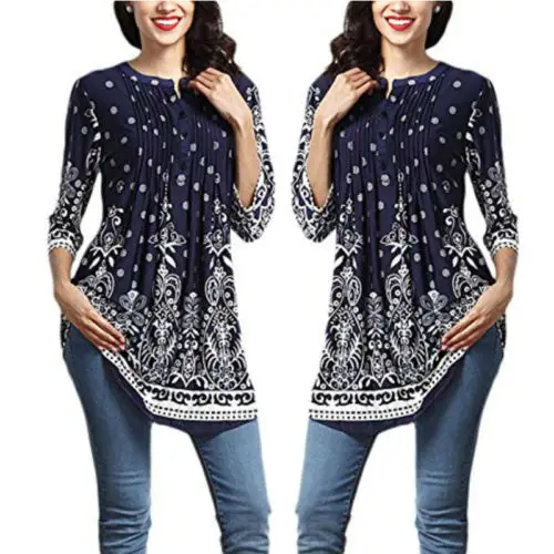 

Women Loose Long Sleeve Cotton Casual Blouse Shirt Tunic Tops Fashion Blouse 2018 NEW Women Clothing
