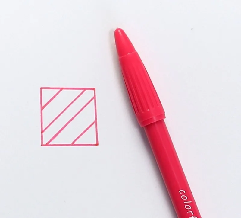 Pink red 1 шт.(36 цветов) акварельные кисти маркеры для детей художественные школьные FineLiner принадлежности для рисования - Цвет: Pink red