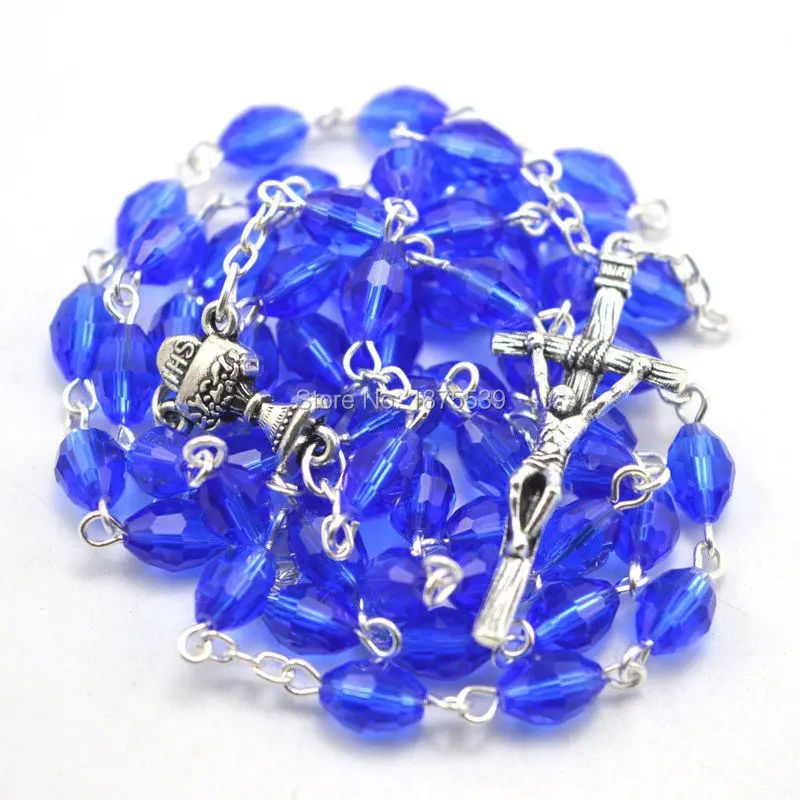 Рисовая форма граненый хрустальный бисер религиозный Розарий католический