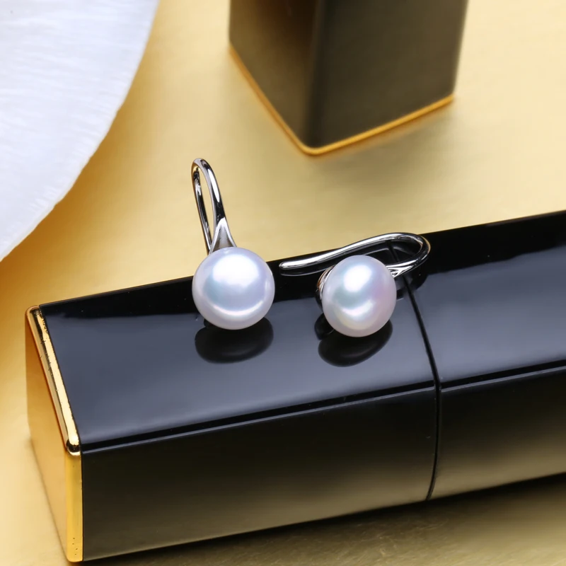 FENASY серьги гвоздики модный речной жемчуг для женщин из стерлингового серебра 925