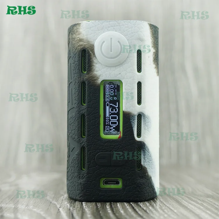black white 10 шт. RHS сделал легкий двойной 18650 устройство Tesla WYE 200 Вт силиконовый чехол vape аксессуары 13 цветов - Цвет: black white