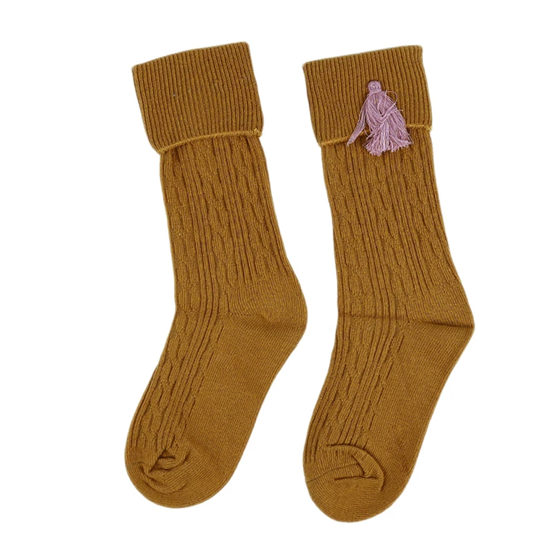 Girls Stocking With Tassel Warm-Keep Cute Knee Length Knitted Tights Fashion Apparel Accessories Long Tube Stockig | Детская одежда и