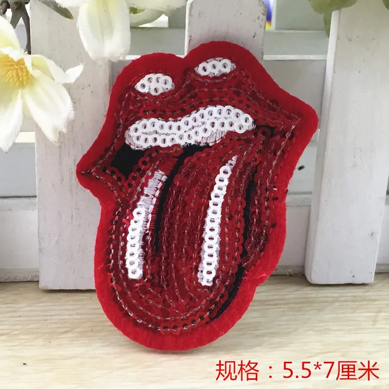 Пластыри с красным ртом и мультипликационным принтом клей для горячего расплава