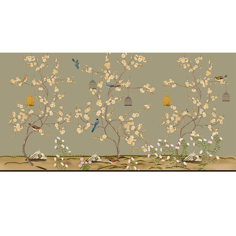 Мода 2016 дерево наклейка на стену Настенные обои для детей китайский стиль цветок