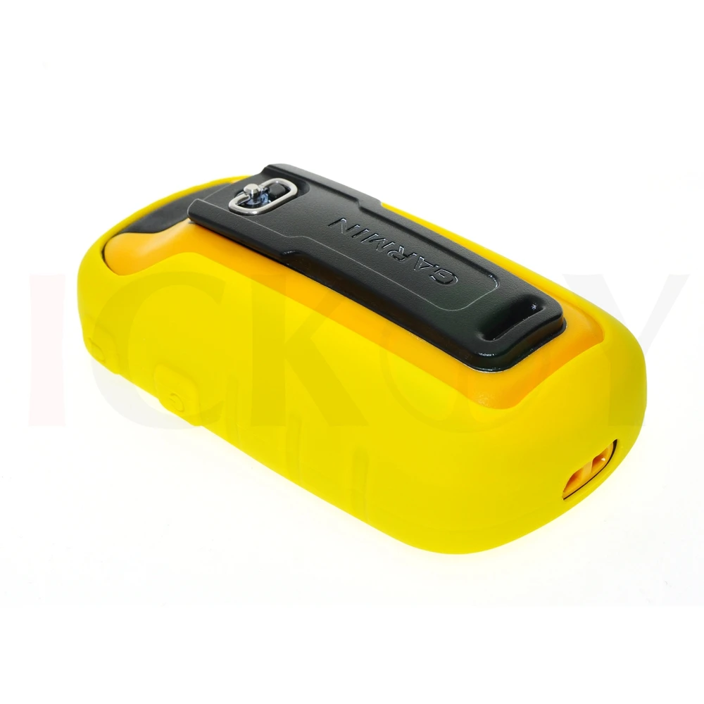 Защитный силиконовый резиновый желтый чехол + черный съемный ремешок для шеи с