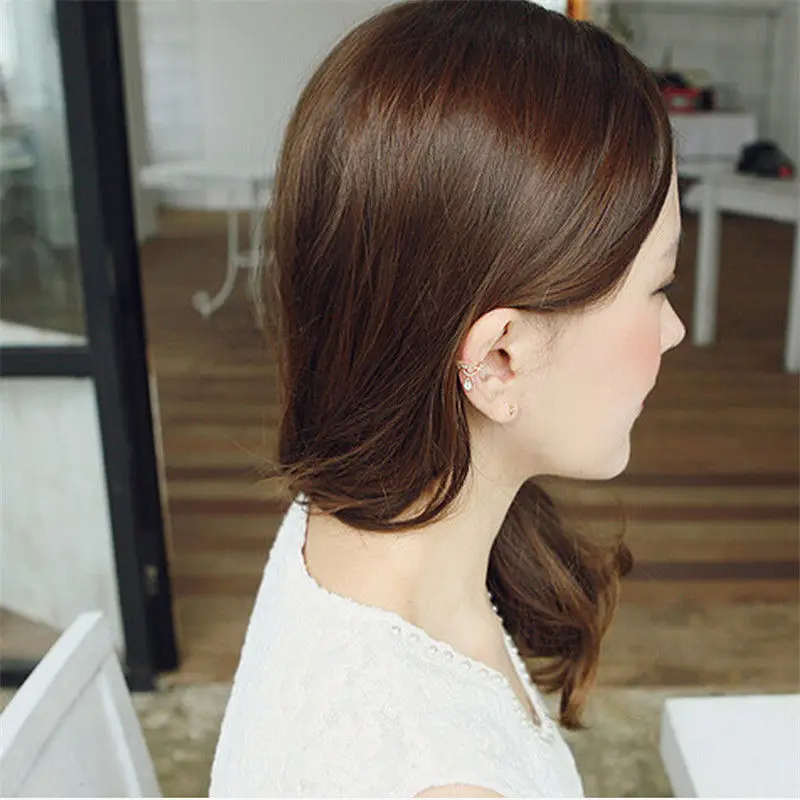 1 шт. элегантные женские серьги капельки Стразы с кристаллами подвеска Кафф для