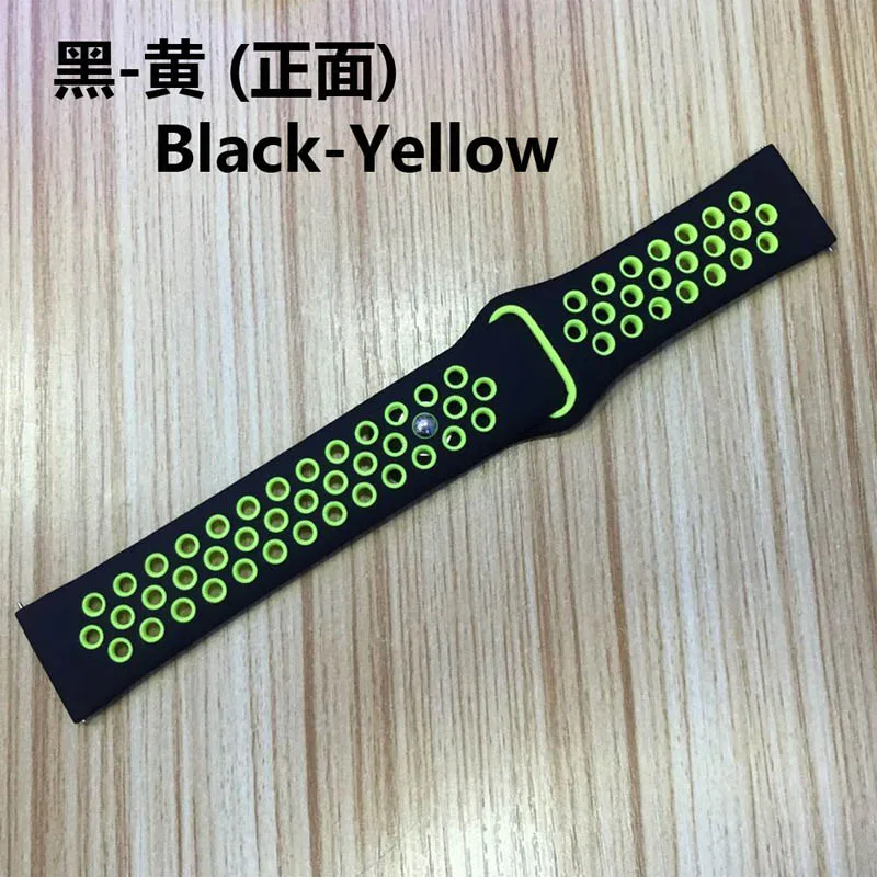 black yellow Gear S3 Frontier для samsung Galaxy watch active 46 мм 42 мм gear sport amazfit ремешок Bip huawei watch GT 2 Band - Цвет ремешка: black yellow