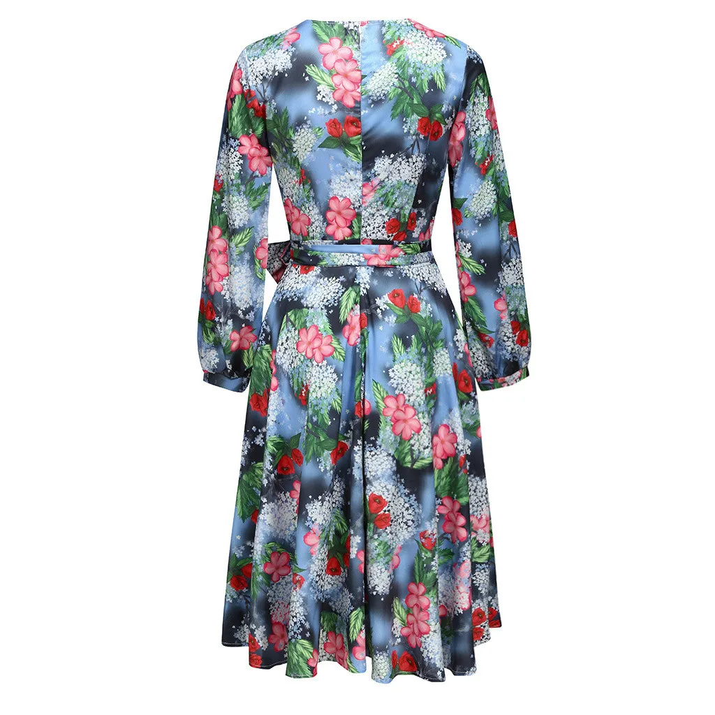 SAGACE 2019 повседневные женские платья размера плюс Vestidos элегантное винтажное