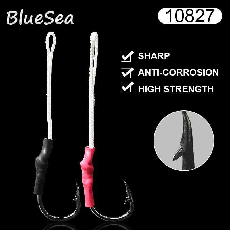 BlueSea 10 шт. 10827 красная черная трубка из нержавеющей стали вспомогательный крючок
