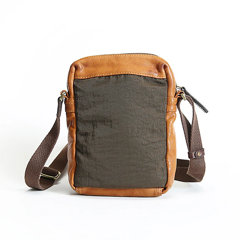 Сумка мессенджер мужская из натуральной воловьей кожи маленький саквояж на