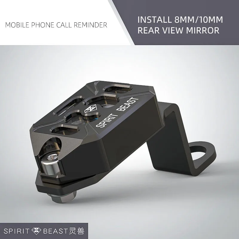 black black bracket Дух зверя мотоцикл мобильный телефонный звонок индукция Бенелли мотоцикл универсальные аксессуары напоминание о вызове bluetooth-соединение - Цвет: black black bracket