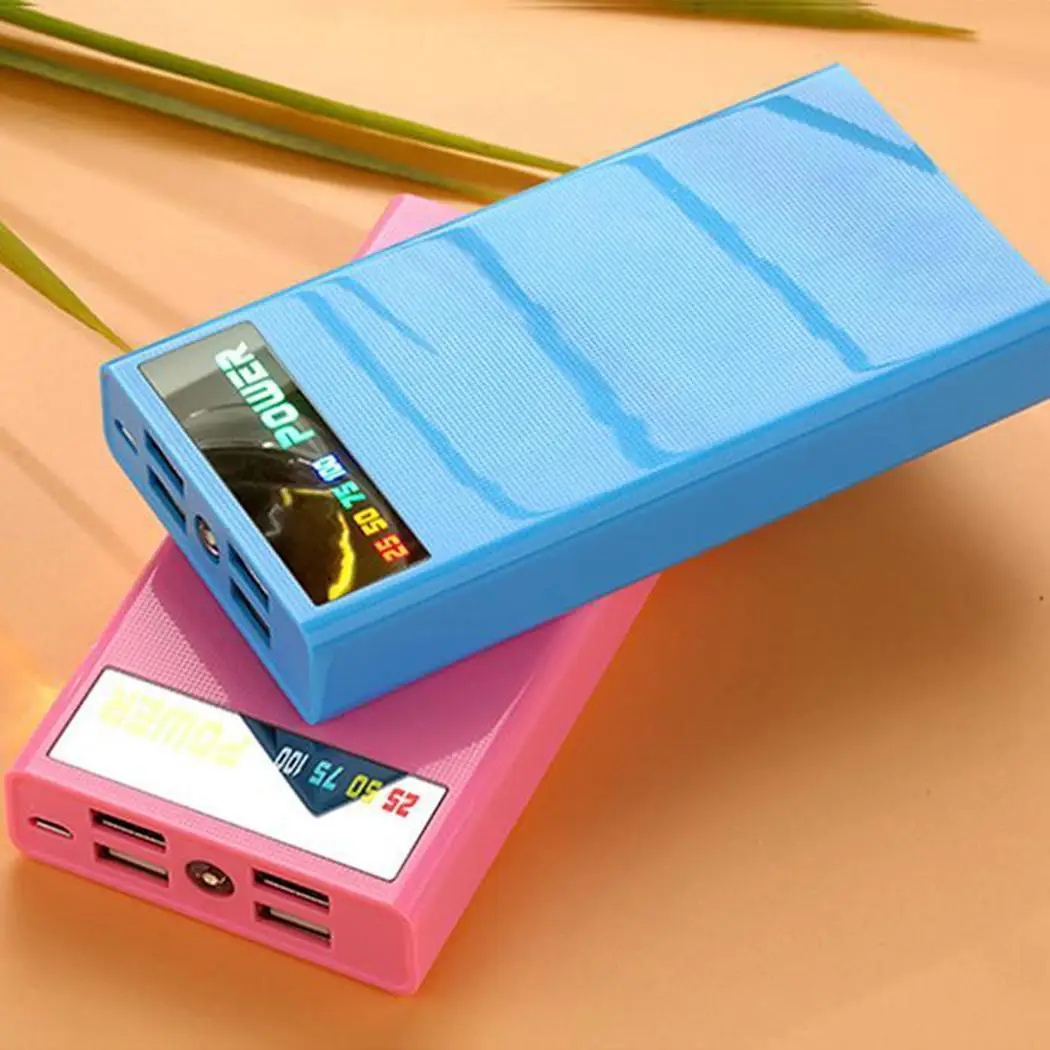 Практичный 4 USB светодиодный цифровой Powerbank 5 В/2 а дисплей Зарядка Внешний