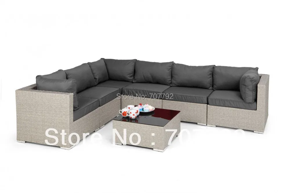 Античный модульный угловой диван из ротанга набор | Мебель