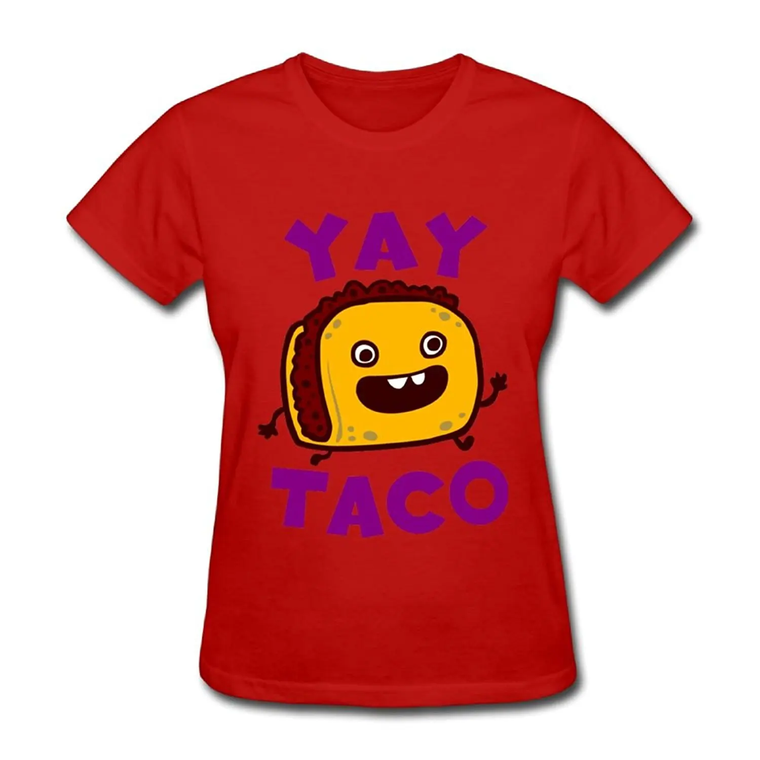 2018 Autumn Womens T Shirt Yay Taco Printed Tshirt Cotton Plus Size Tee Shirts Femme Brand Fashion Short Sleeve shirts | Женская одежда