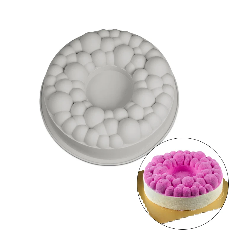 Round Cherry Bubble Cake Molds Silicone Mold Non-stick for Baking Brownie Chiffon Sponge Party Cakes | Дом и сад