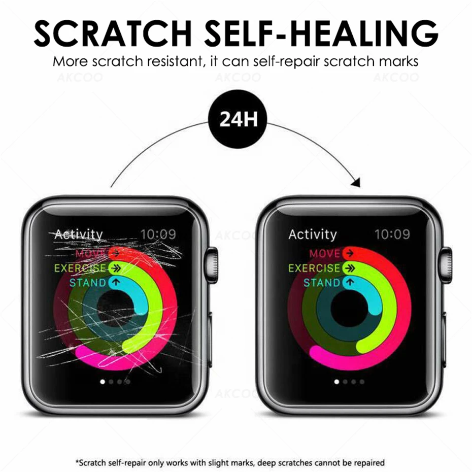 2 шт 20D Защитная пленка для Apple watch Series 4 с полным клеем легкая паста для iwatch 38 40 42 44 мм Защитная пленка для экрана
