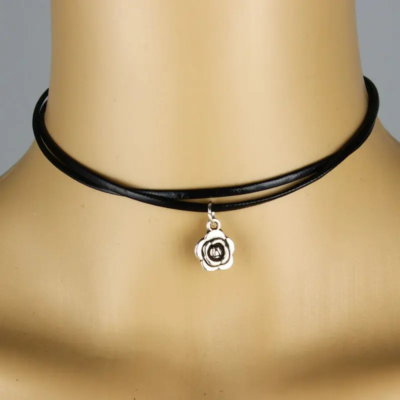 Ожерелье-чокер с подвеской в виде слона крыла собаки клевера животного растения