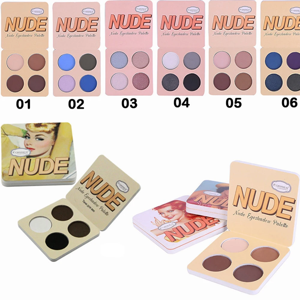 Makeup Palette Eye Shadow Nude 4 Color Powder Pigment Cosmetics Glitter Eyeshadow Make Up Maquiagem Profissional Completa |