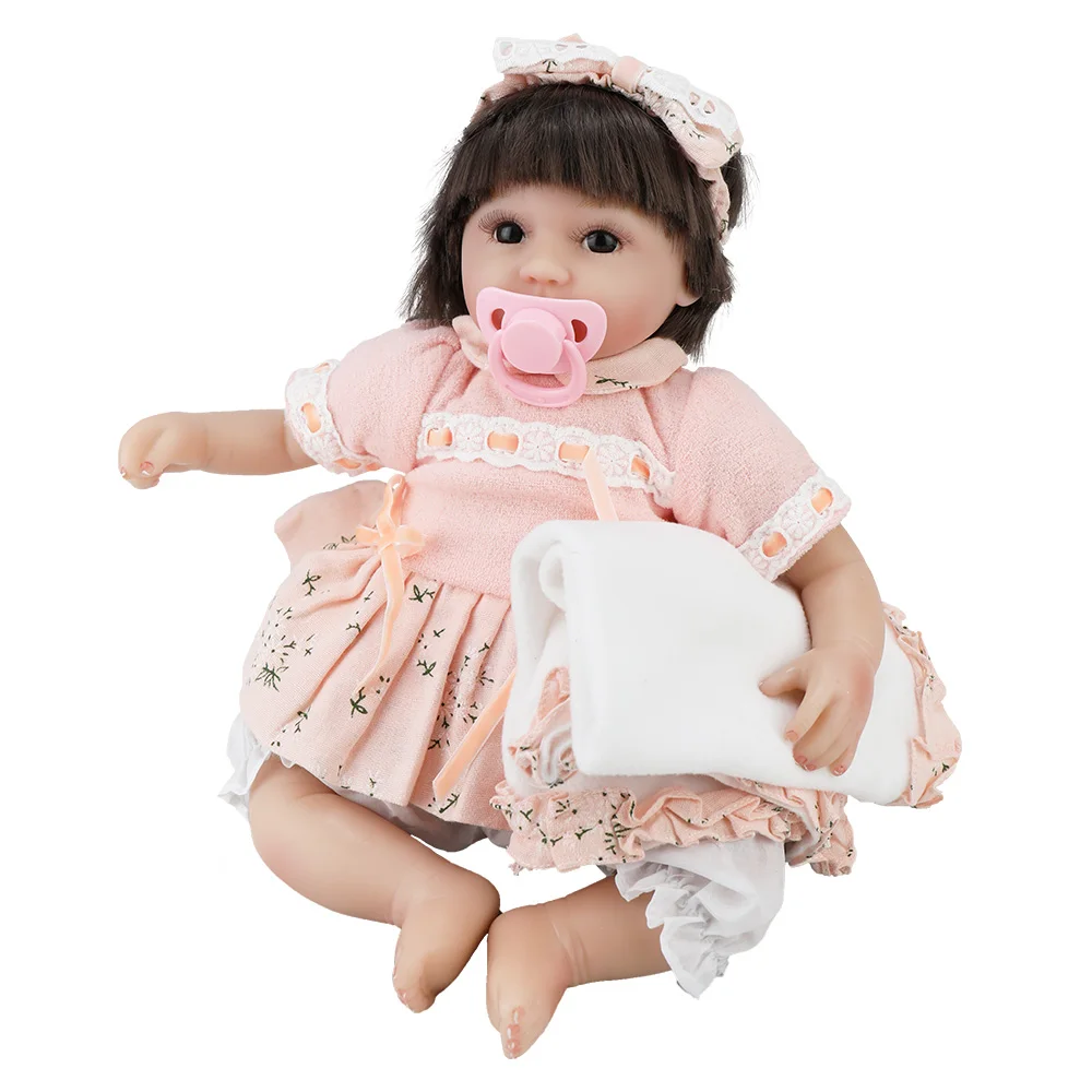 Пить молоко! 43 см мягкие силиконовые куклы reborn baby com corpo de для девочек menina surprise