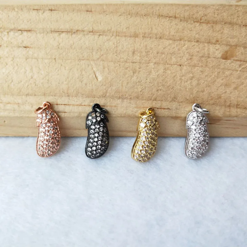 

10Pcs Tiny CZ crystal Charm Pendant CZ zircon Stone Micro pave Pendant Finding DIY necklace for women jewelry PD965