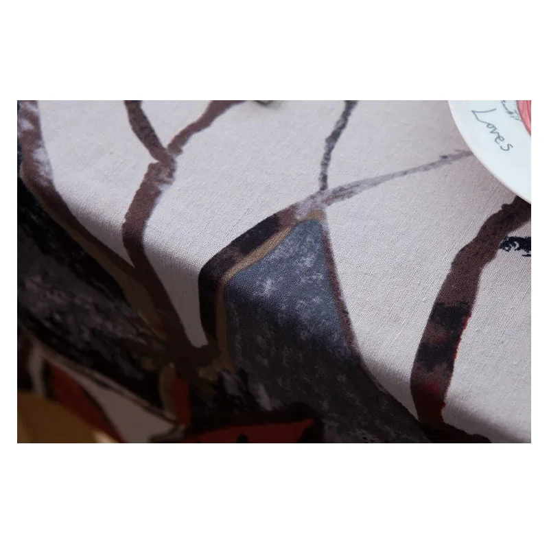 Classic Table Cloth Abstract Figure Individuality Rectangular tablecloth Home Dining Decoration Cotton Linen table cover | Дом и сад