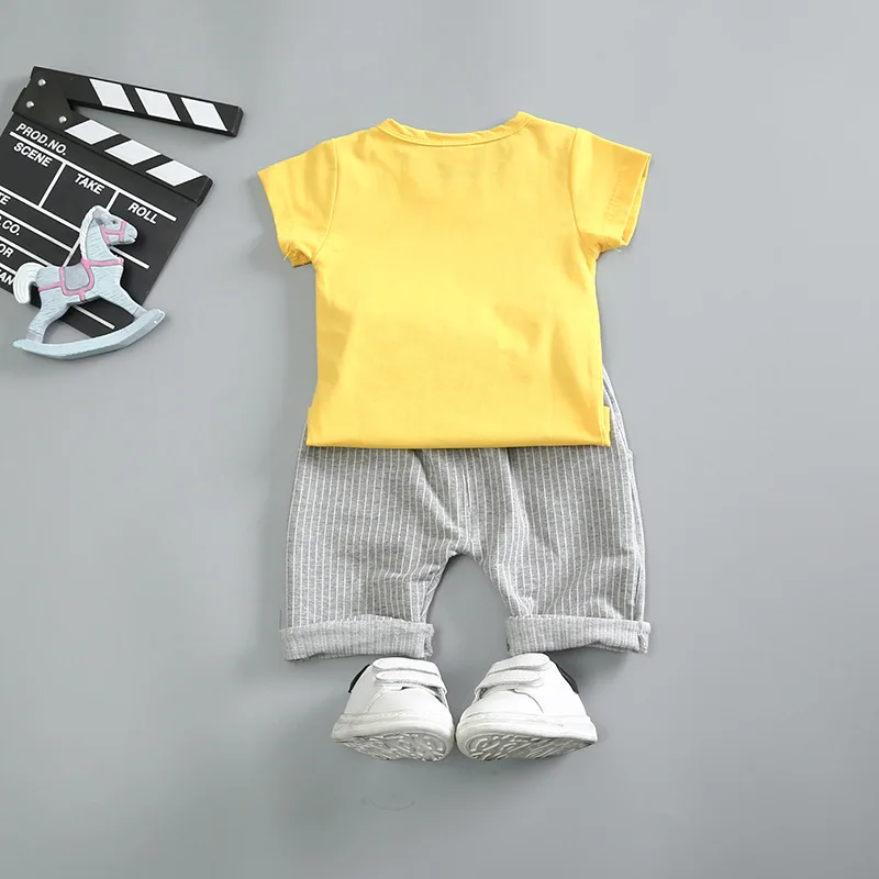 2019 Baby Boy Girl Clothing Set High Quality Short sleeve print top shorts two-piece suit New Team Summer boys T-shirt | Детская одежда
