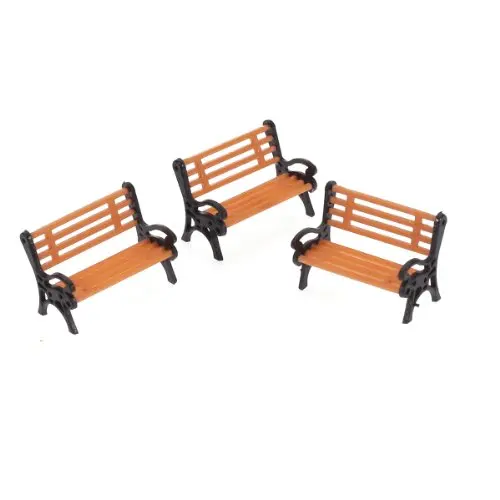 Топ! 5 шт. пластиковая модель парка скамейка Модель Пейзаж 1:50 w/черный рычаг |