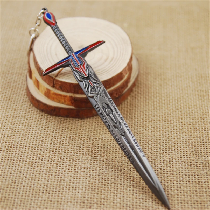 2017 хит продаж высокое качество большой логотип Optimus пробный меч брелок