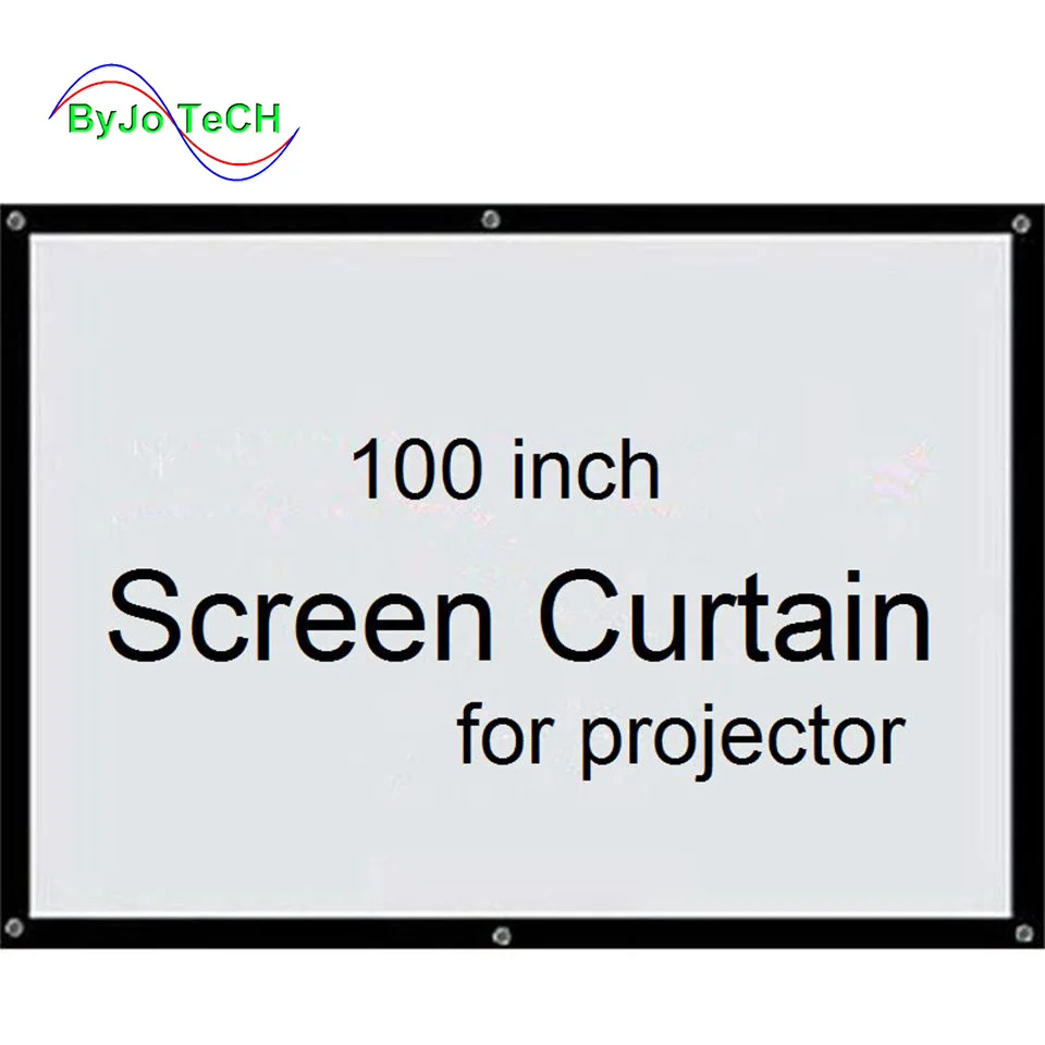 

ByJoTeCH экран занавеска 100 дюймов 16:9 или 4:3 проектор HD экран передняя проекция экран ткань с люверсами для proyectr
