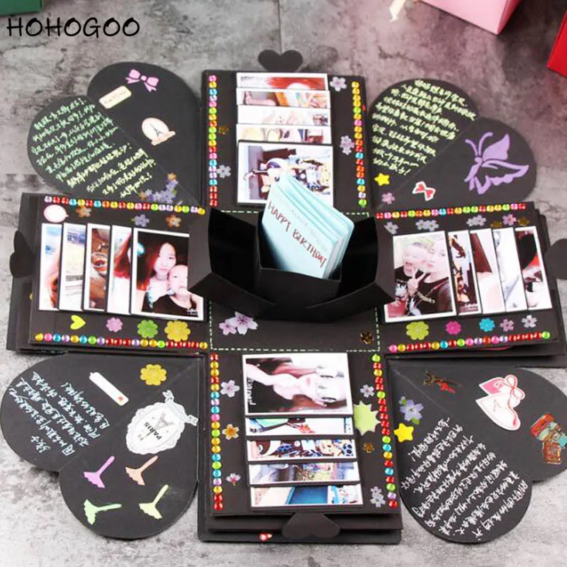 HOHOGOO 1 шт. DIY Сюрприз подарок взрыв коробка Творческий фотоальбом юбилей день