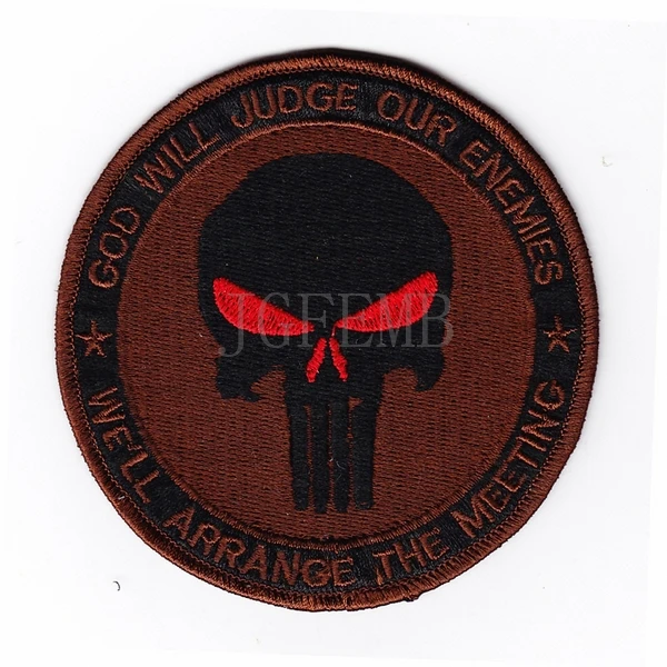 Тан армии США SealTeam6 черепа Бог будет осуждать наших противников боевой Боевой