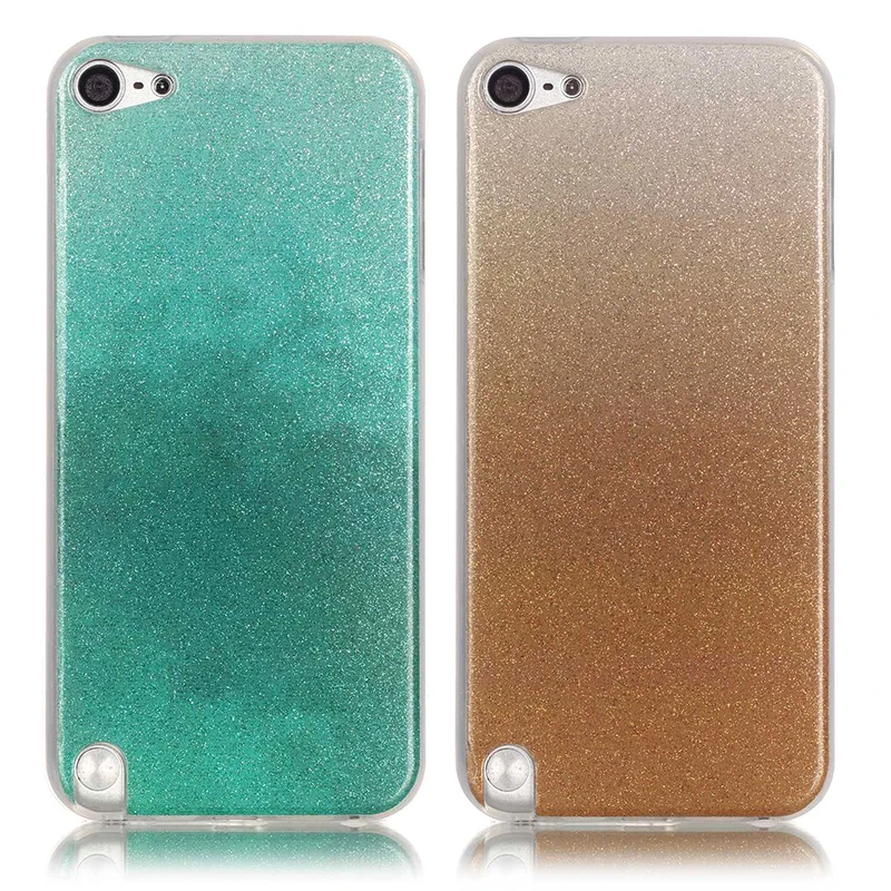 For Coque iPod Touch 5 Case Silicone Glitter Bling Gradient Cover 6 Transparent Phone |