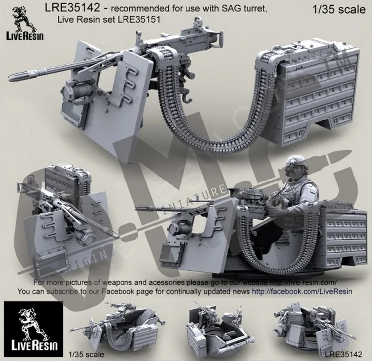 [Набор для модели Scale] пистолет с круглой коробкой и эластичным желобом из смолы